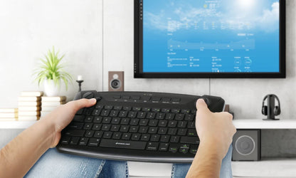 IOGEAR Smart TV Wireless Keyboard w/Trackball - 2.4GHz Offers Range Up to 35 ft - Left/Right Mouse Buttons - Xbox - PS4 - Roku - Apple TV - Smart TV - GKB635W