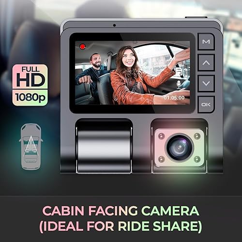 myGEKOgear Orbit D110 2 Channel 1080P Front/Rear Dashcam with 2" Display, 150° Wide Angle, G-Sensor, 128GB Support