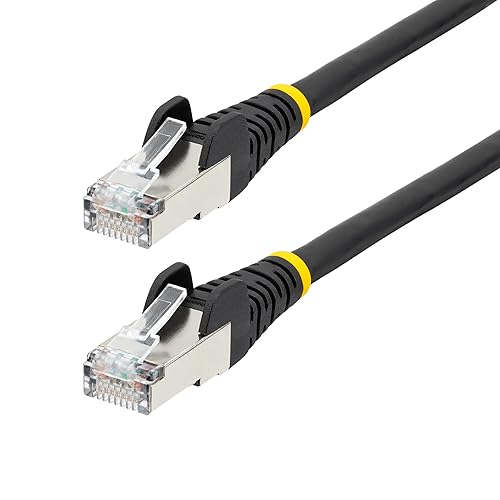 StarTech.com 100ft Black CAT6a Ethernet Cable, Snagless RJ45, 10GbE, 100W PoE++, S/FTP, 500MHz, 27AWG Pure Bare Copper, LSZH