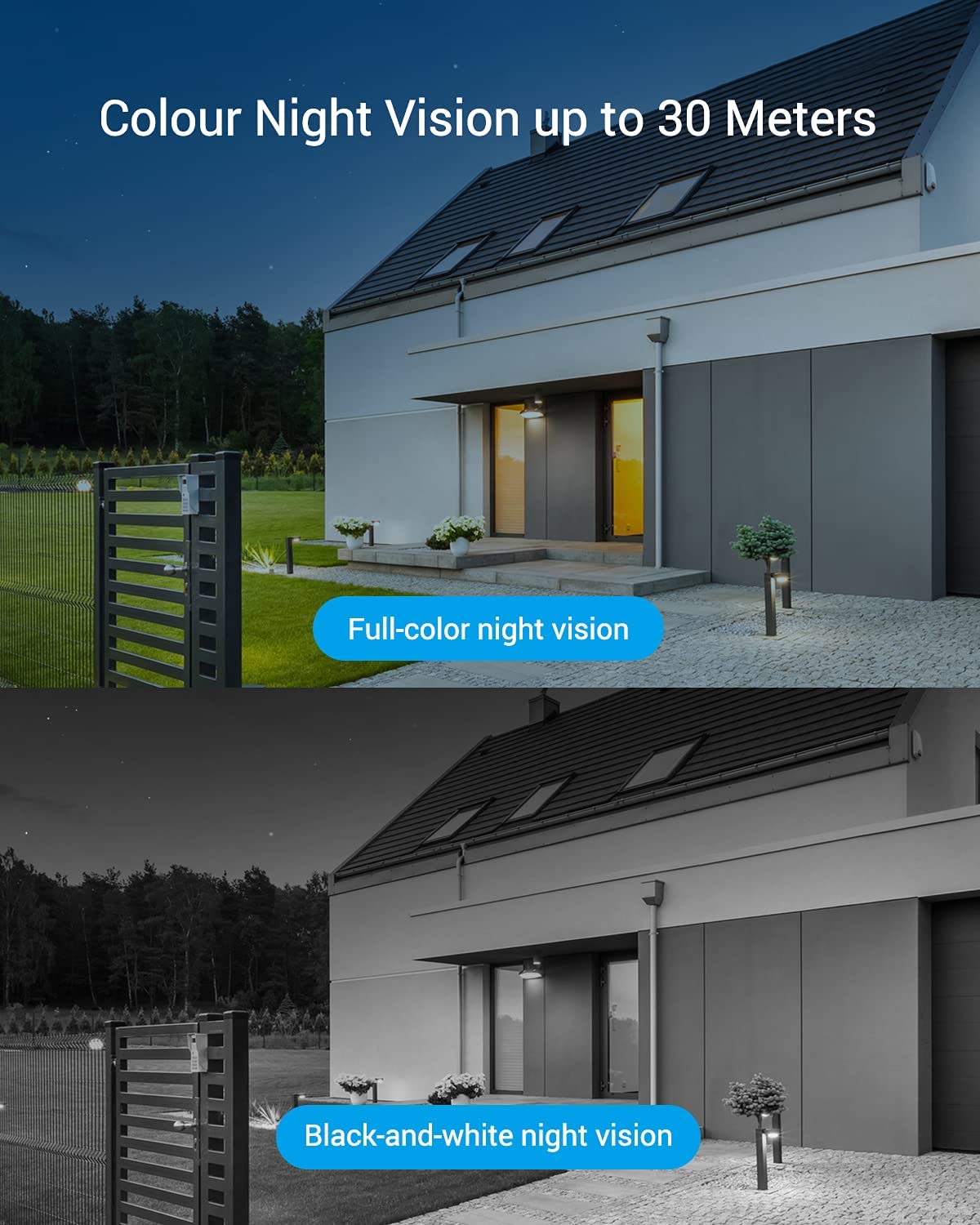 EZVIZ Security Camera Outdoor, 2K WiFi Camera with Motion Alert, Color Night Vision and IP67 Waterproof, AI-Powered Person Detection, Two-Way Talk, Compatible with Alexa Google Home | C3TN C3TN-2K