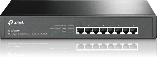 TP-Link TL-SG1008MP V2 | 8 Port Gigabit PoE Switch | 8 PoE+ Ports @153W | Rackmount | Plug &amp; Play | Sturdy Metal | Shielded Ports | Limited Lifetime Protection | Overload Protection w/ Port Priority 8 Port PoE+