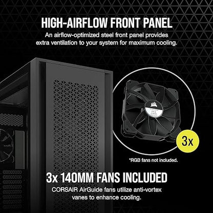 CORSAIR 7000D Airflow Full-Tower ATX PC Case, Black & RMX Series RM850x 80 Plus Gold Fully Modular ATX Power Supply PC Case+ RM850x 80 Plus