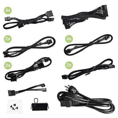 EVGA SuperNOVA 1300 G+ 1300W Power Supply - Internal - 120 V AC, 230 V AC Input - 3.3 V DC, 5 V DC, 12 V DC Output - 1300 W - 1 +12V Rails - 1 Fan(s) - 92% Efficiency