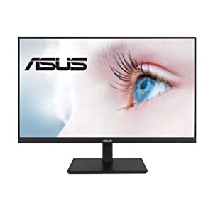 ASUS VA27DQSB 27” Monitor, 1080P Full HD, 75Hz, IPS, Adaptive-Sync, Eye Care, HDMI DisplayPort VGA USB Hub, Frameless, Ergonomic Design, VESA Wall Mountable 27" IPS 75Hz w/DP &amp; Height adjustable