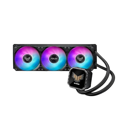 ASUS TUF Gaming LC III 360 ARGB LCD with pre-Installed & Integrated Triple Fans Designed for high Airflow and Static Pressure; 2.8" LCD for Hardware Monitoring, Custom GIFS and MP4 Video Clips
