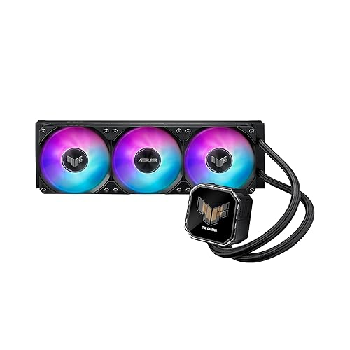 ASUS TUF Gaming LC III 360 ARGB LCD with pre-Installed & Integrated Triple Fans Designed for high Airflow and Static Pressure; 2.8" LCD for Hardware Monitoring, Custom GIFS and MP4 Video Clips