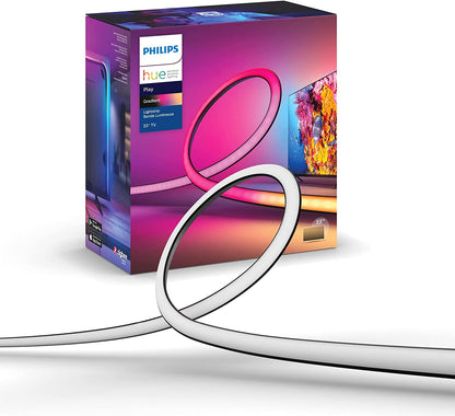 Philips Hue Gradient LightStrip 75" (Sync with TV, Music and Gaming), Hue Hub &amp; Hue Sync Box Required 75-Inch TV Lightstrip Only