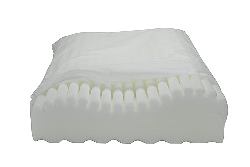 ObusForme Cervical Neck Pillow | Pleated Memory Foam Surface Promotes Air Circulation | 4-in-1 Contour Pillow Offering Medium to Firm Support | Queen Size