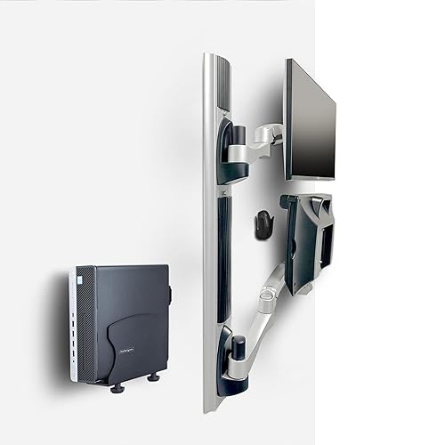 StarTech.com Wall Mount Workstation, VESA Mount for 32 Monitor (22lb/10kg), Fully Articulating Monitor Mount & Keyboard Tray