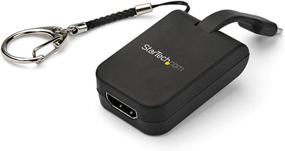 StarTech.com Compact USB C to HDMI Adapter - 4K 30Hz USB Type-C to HDMI Video Display Converter with Keychain Ring - USB-C DP Alt Mode to HDMI Monitor Dongle - Thunderbolt 3 Compatible (CDP2HDFC)