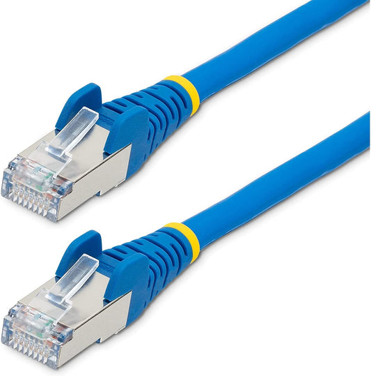 StarTech.com 4ft CAT6a Ethernet Cable - Low Smoke Zero Halogen (LSZH) - 10 Gigabit 500MHz 100W PoE RJ45 S/FTP Blue Network Patch Cord Snagless w/Strain Relief (NLBL-4F-CAT6A-PATCH)