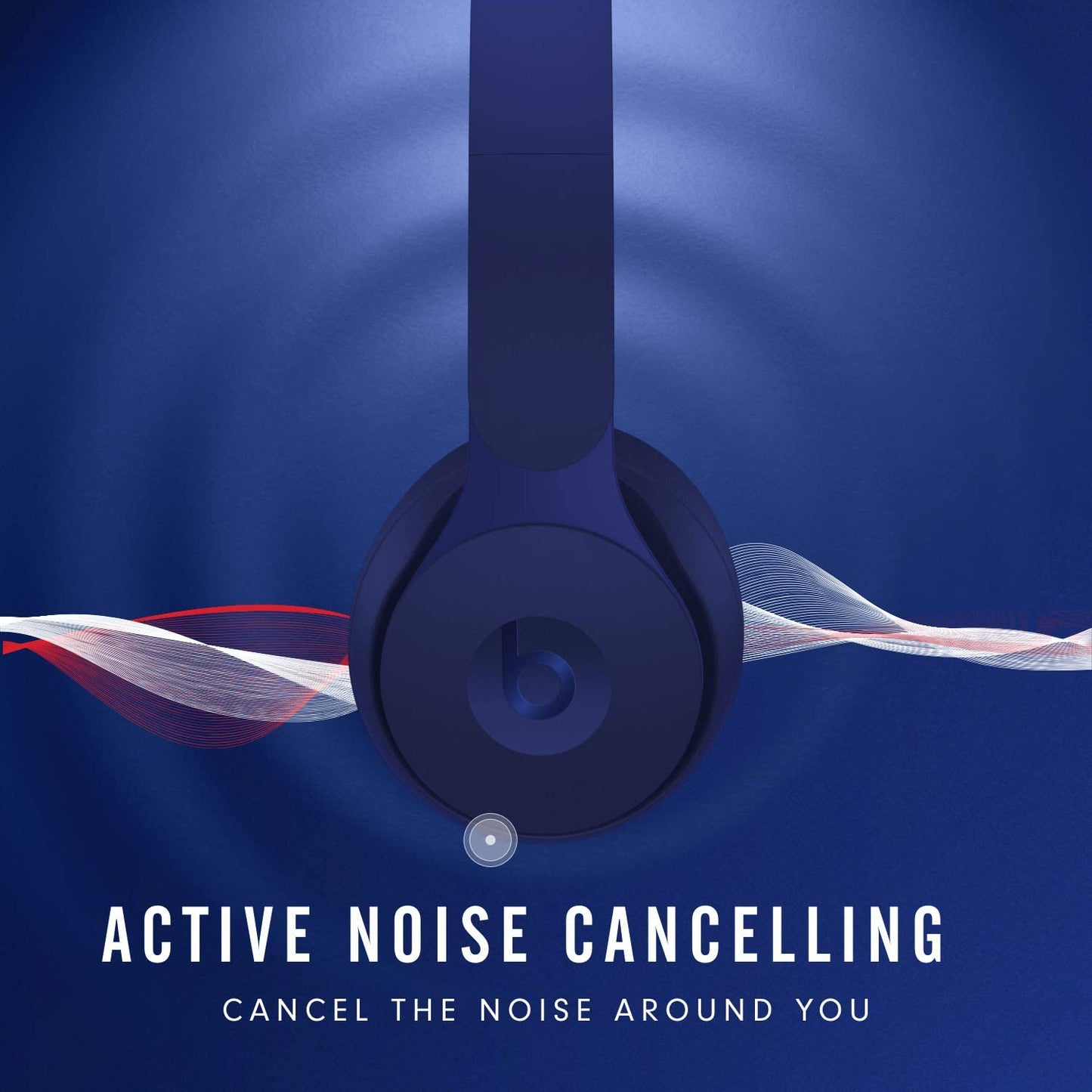 Beats Solo Pro Wireless Noise Cancelling On-Ear Headphones - Apple H1 Headphone Chip, Class 1 Bluetooth, Active Noise Cancelling, Transparency, 22 Hours of Listening Time - Dark Blue
