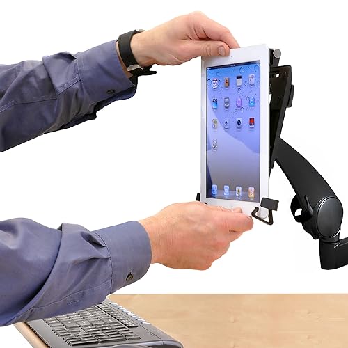 Ergotron – Neo-Flex Single Tablet Arm, VESA Desk Mount – for Tablets Up to 10 Inches, 0 to 2.5 lbs – Black