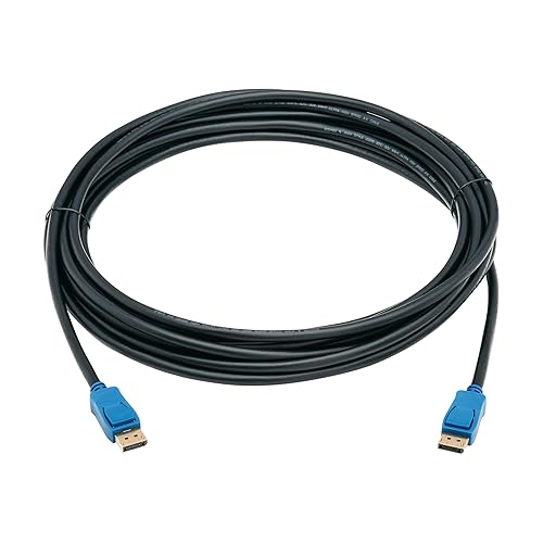 Tripp Lite Series 8K DisplayPort Cable 1.4 with Latching Connectors, 20 Feet / 6.1 Meters, Up to 8K@60Hz or 4K@120Hz, Double Shielding, HDR 4:4:4, Lifetime Manufacturer's Warranty (P580-020-8K6)