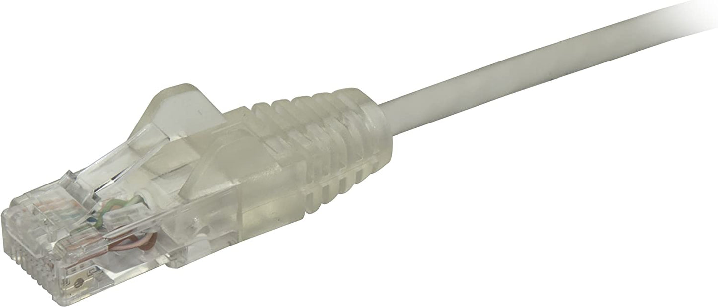 StarTech.com 1 ft CAT6 Cable - Slim CAT6 Patch Cord - Gray - Snagless RJ45 Connectors - Gigabit Ethernet Cable - 28 AWG - LSZH (N6PAT1GRS) Gray 1 ft