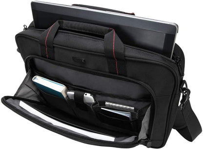 Targus Laptop Bag — Black 15.6" Classic Slim Briefcase Messenger Bag, Spacious, Ergonomic, Foam Padded Laptop Case for Devices Up To 16" (TCT027US) Shoulder Bag 16 inch