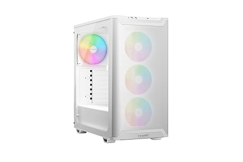 be quiet! Pure Base 501 LX White Mid-Tower ATX Case | High Airflow | 4 Preinstalled Light Wings LX PWM Fans | ARGB Lighting with Controller and PWM hub | Optimized Air Pressure Case | BGW79 White LX