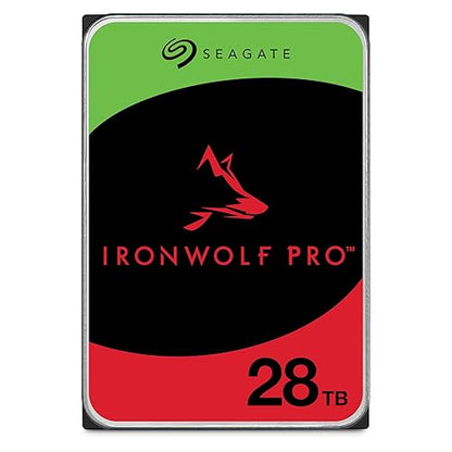 Seagate IronWolf Pro 28TB Enterprise NAS Internal HDD Hard Drive – CMR 3.5 Inch SATA 6Gb/s 7200 RPM 512MB Cache for RAID Network Attached Storage, Rescue Services (ST28000NT000) IronWolf Pro 28TB NAS Pro