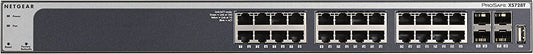 NETGEAR 28-Port 10G Ethernet Smart Switch (XS728T) - Managed, with 24 x 10G, 4 x 10 Gigabit SFP+, Desktop or Rackmount, and Limited Lifetime Protection 28 port | 10G | 4xSFP+ Smart