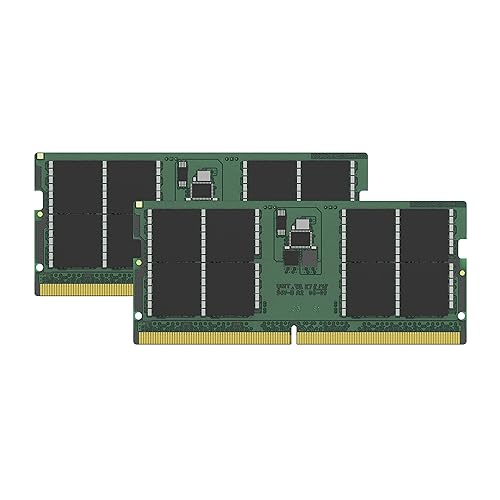 Kingston Branded Memory 64GB DDR5 5200MT/s SODIMM (Kit of 2) KCP552SD8K2-64 Notebook Memory 64GB 5200MT/s DDR5 SODIMM 2RX8 1.1V