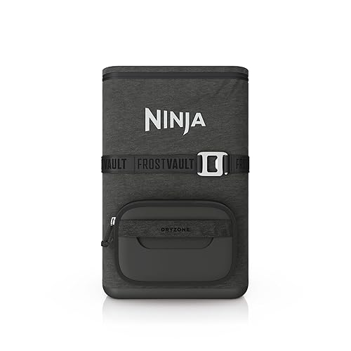 Ninja FrostVault Go 36-Can Backpack Soft Cooler with Cold Dry Zone Storage, Lightweight Carrying, Premium Heavy Duty Insulated Cooler, Keeps Ice for Hours, Charcoal Gray, FF136CCG, (Canadian Version)