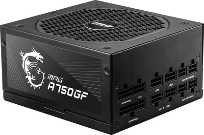 MSI MPG Series A750GF Power Supply (PSU): 750 Watt, Full Modular, 80 PLUS Gold Certified, 10 Year Warranty 750 W 750 W