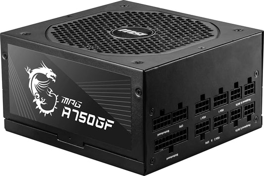 MSI MPG Series A750GF Power Supply (PSU): 750 Watt, Full Modular, 80 PLUS Gold Certified, 10 Year Warranty 750 W 750 W