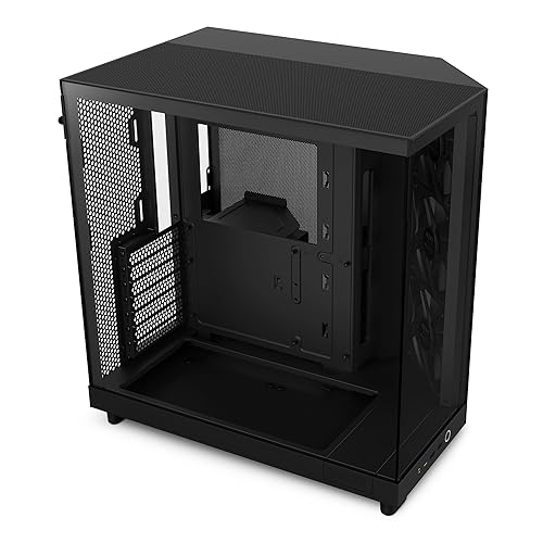 NZXT H6 Flow (2023) Compact Dual-Chamber ATX Case - CC-H61FB-R1 - All Black