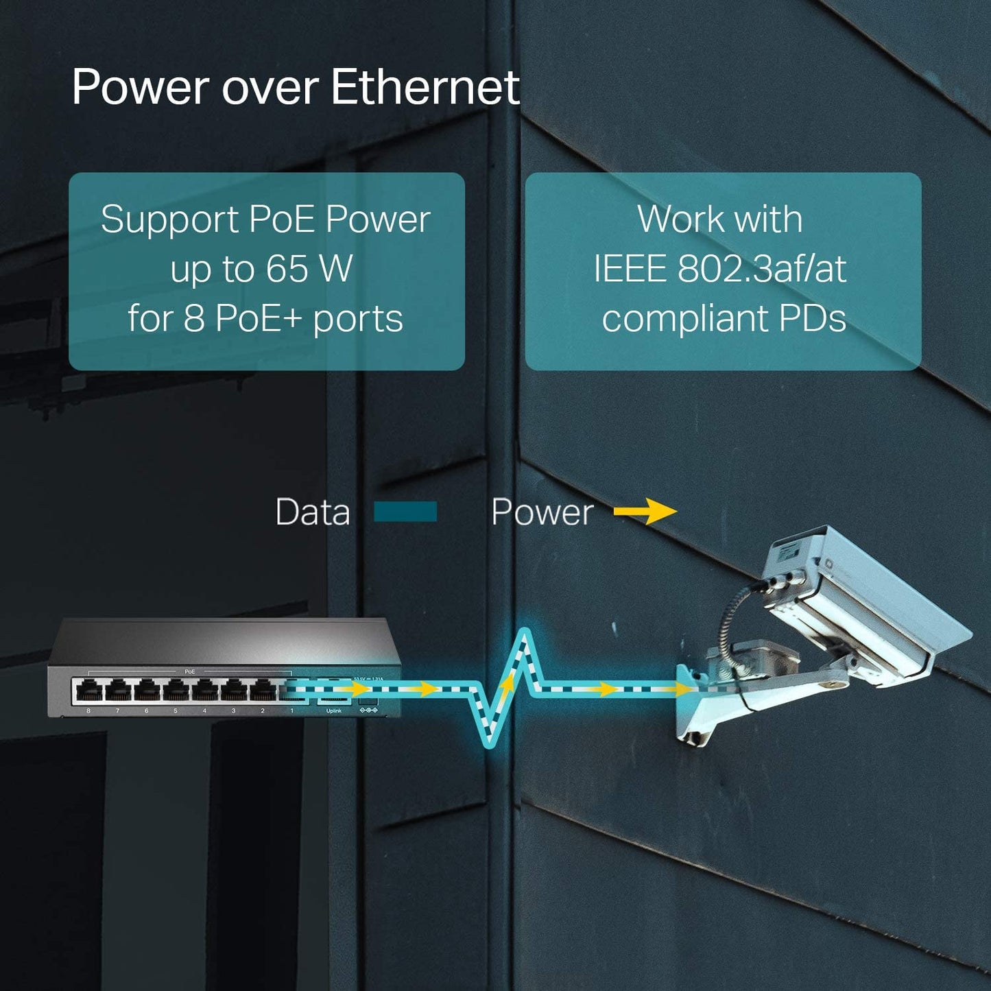 TP-Link 9 Port Fast Ethernet 10/100Mbps PoE Switch | 8 PoE+ Ports @65W | Sturdy Metal w/Shielded Ports | Limited Lifetime Protection | Extend Mode | Priority Mode | Isolation Mode (TL-SF1009P) 9 Port w/ 8-Port PoE+