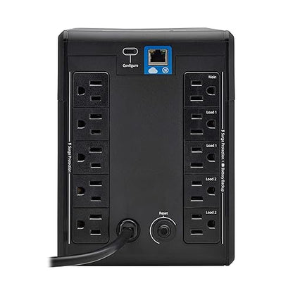 Eaton Tripp Lite Series Cloud-Connected 1000VA UPS Battery Backup & Surge Protector, Remote Management & Monitoring, 600W, 10 Outlets, LCD Screen, Computer UPS, 3-Year Warranty (SMART1000LCDTNC)