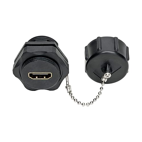 Tripp Lite 4K HDMI Coupler (F/Industrial Coupler, Wall Plate Coupler, 4K @ 60 Hz, IP67 Rated, Dust Cap, Black (P569-000-FF-Ind)