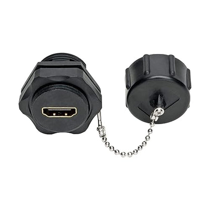 Tripp Lite 4K HDMI Coupler (F/Industrial Coupler, Wall Plate Coupler, 4K @ 60 Hz, IP67 Rated, Dust Cap, Black (P569-000-FF-Ind)