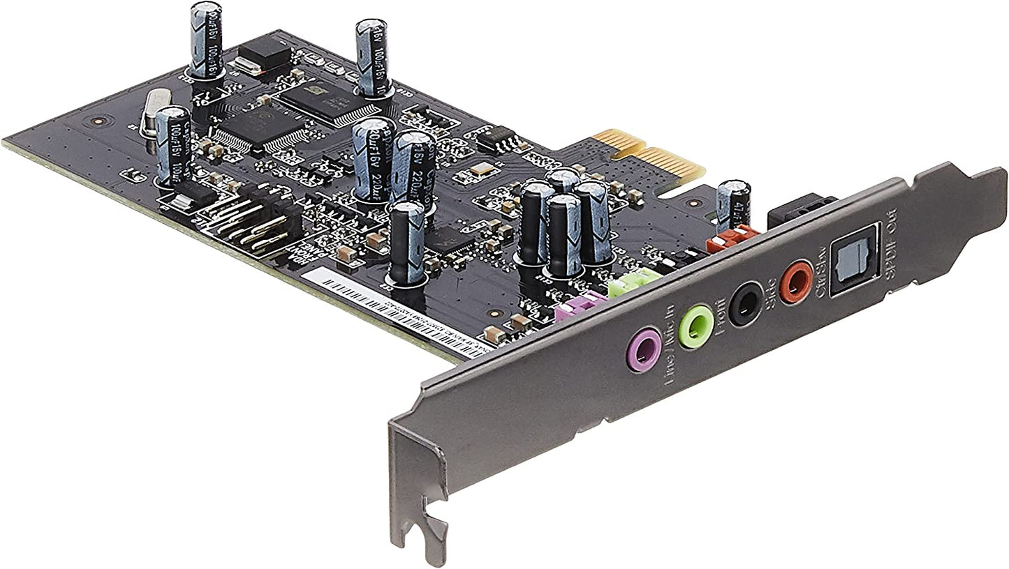 ASUS XONAR SE 5.1 Channel 192kHz/24-bit Hi-Res 116dB SNR PCIe Gaming Sound Card with Windows 10 compatibility
