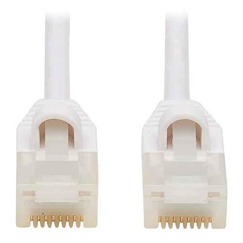 Tripp Lite, Safe-IT, Cat6a Ethernet Cable, Bacteria Resistant, 10G Certified Snagless, Slim UTP Jacket (RJ45 M/M), White, 5 Feet / 1.5 Meters, Lifetime Manufacturer's Warranty (N261AB-S05-WH)