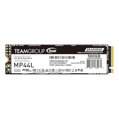 Team Group MP44L M.2 2280 500GB PCIe 4.0 x4 with NVMe 1.4 Internal Solid State Drive (SSD) TM8FPK500G0C101