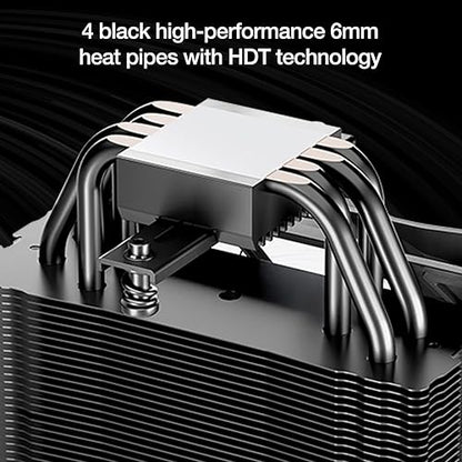 be quiet Pure Rock 3 LX CPU Air Cooler | 4 High Performance 6mm Heat Pipes with HDT Technology | 120mm Quiet ARGB PWM Fan | AMD:AM4 AM5/Intel LGA 1700/1150/1151/1200 | Black | BK040