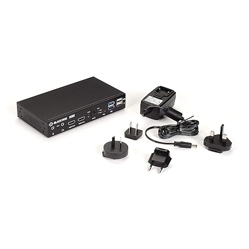 Black Box KVM Switch - UHD 4K, Dual-Monitor, HDMI/DisplayPort, USB 3.2 Gen 1, USB Type C, Audio, 2-Port - 2 Computer(s) - 4K UHD - 3840 x 2160 - 50 Hz, 60 Hz - 5 x USB - 2 x HDMI - DisplayPort