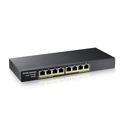 Zyxel 8-Port PoE GbE Switch | Smart-Hybrid Mode | 8X PoE+ @60W | Optional Nebula Cloud | Desktop| Fanless [GS1915-8EP] GS1915-8EP-EU0101F