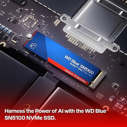 SANDISK 4TB WD Blue SN5100 NVMe SSD - M.2 2280, PCIe Gen 4.0, Internal Solid State Drive - Read Speeds Up to 6,900MB/s, Upgrade Storage for PC/Laptops - WDS400T5B0E