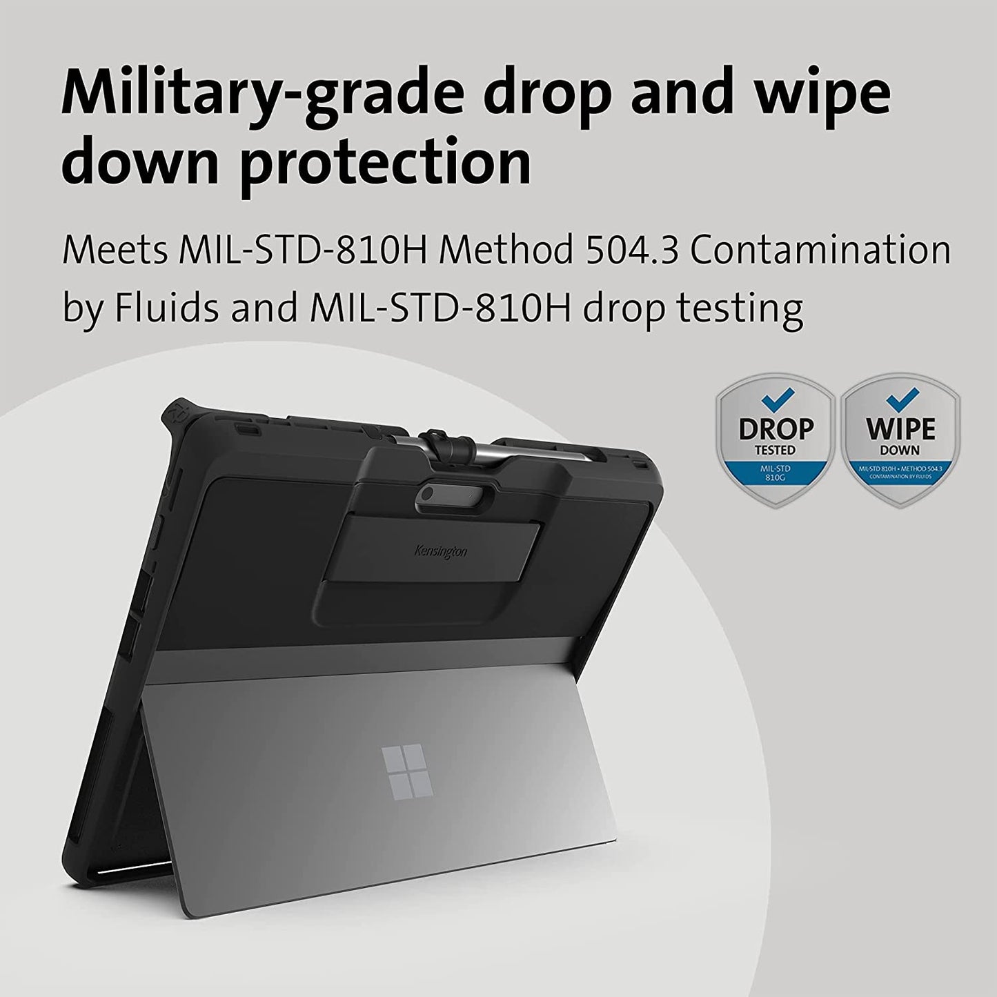 Kensington Surface Pro 8 Rugged Case - Blackbelt Rugged Case with Shoulder Strap - Black (K97580WW) Surface Pro 8 Black