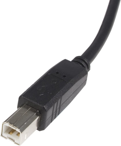StarTech.com 10 ft USB 2.0 Certified A to B Cable - M/M - 10ft type a to b USB Cable - 10ft a to b USB 2.0 Cable (USB2HAB10),Black Black 10 ft / 3m