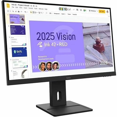 Lenovo ThinkVision E27Q-40 27 Class WQHD LED Monitor - 16:9 - Raven Black - 27 Viewable - in-Plane Switching (IPS) Technology - WLED Backlight - 2560 x 1440-16.7 Million Colors - 350 Nit - 4 ms