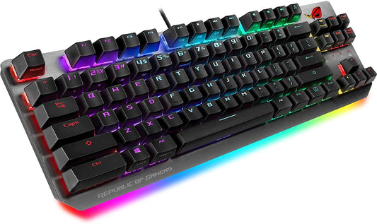 ASUS ROG Strix Scope NX TKL 80% Gaming Keyboard | ROG NX Brown Tactile Mechanical Switches, Aura Sync, Stealth Key, 2X Wider Ctrl Key, Programmable Macros, Detachable Cable ROG 80% NX Brown Switches Black