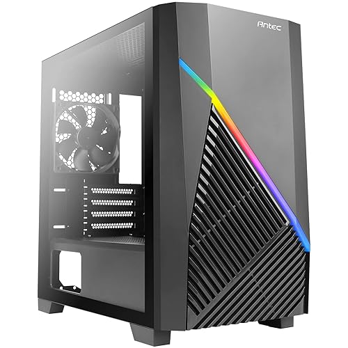 Antec Constellation Series Draco 10 Mini-Tower M-ATX Gaming Case, 360mm GPU Compatibility, Massive Air Intakes, ARGB Lighting Bar & 6 x 120mm Fan Support