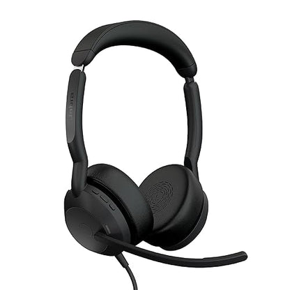 Jabra Evolve2 50 Wired Stereo Headset - with Jabra AirComfort Technology, Noise-Cancelling Mics & Active Noise Cancellation - Works with All Leading UC Platforms Such as Zoom & Google Meet - Black USB-C UC
