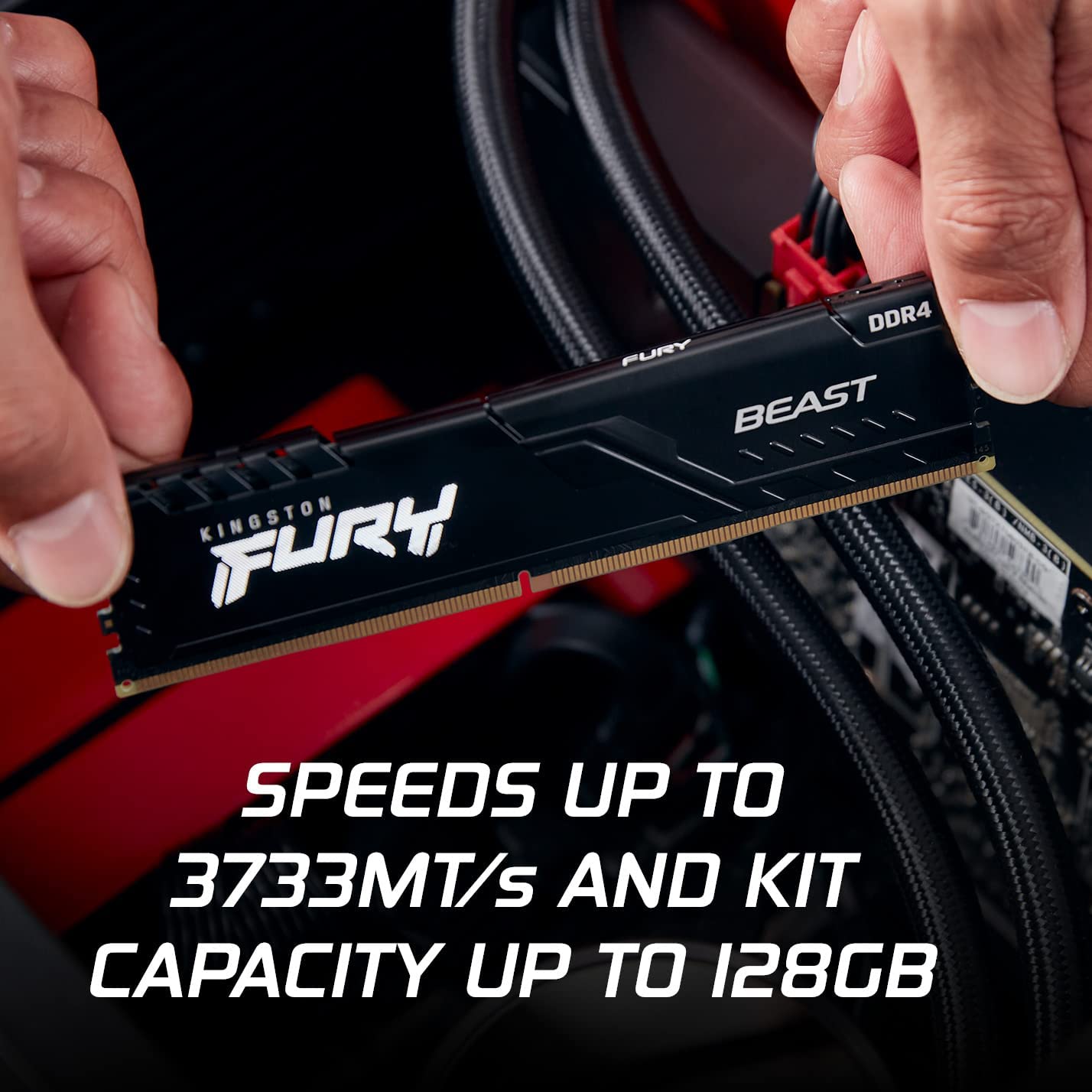 Kingston FURY Beast 32GB (2x16GB) 2666MHz DDR4 CL16 Desktop Memory Kit of 2 KF426C16BBK2/32, Black Black 32GB (2x16GB) 2666MHz Ram Only