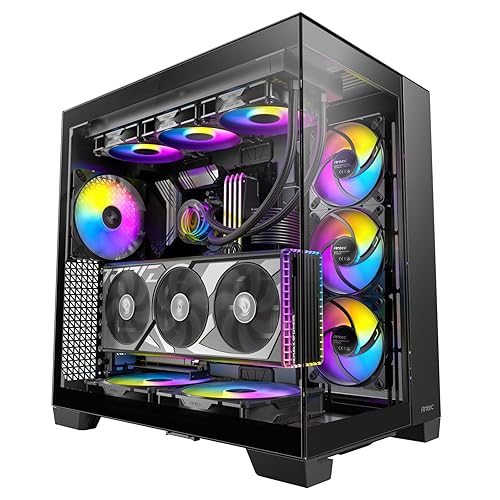 Antec C8 ARGB, 2X TQR 160mm & 1x TQ 140mm ARGB PWM Fans Included,Dual-Chamber Layout, Type-C, 360mm Radiator Support, Seamless TG Front & Side Panels, RTX 40 Compatible, Full-Tower E-ATX PC Case