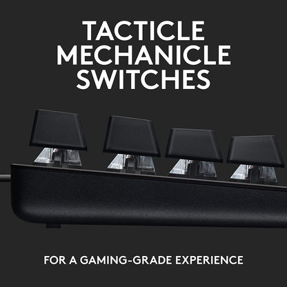 Logitech G413 TKL SE Mechanical Gaming Keyboard - Compact Backlit Keyboard with Tactile Mechanical Switches, Anti-Ghosting, Compatible with Windows, macOS - Black Aluminum G413 TKL SE Keyboard Only