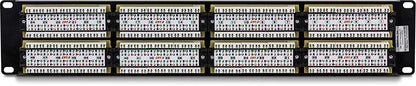 TRENDnet 48-Port Cat6 Unshielded Patch Panel, Wallmount or Rackmount, Compatible with Cat3,4,5,5e,6 Cabling, for Ethernet, Fast Ethernet, Gigabit Applications, Black, TC-P48C6 48 Port