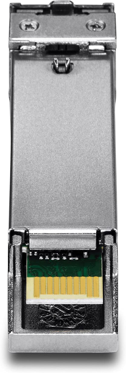 TRENDnet SFP to RJ45 100Base-FX Multi-Mode LC Module, TE100-MGBFX, Compatible with Mini-GBIC, Supports 1310 nm, Up to 155 Mbps, Hot-Pluggable, Up to 2 Km (1.2 Miles), Lifetime Protection